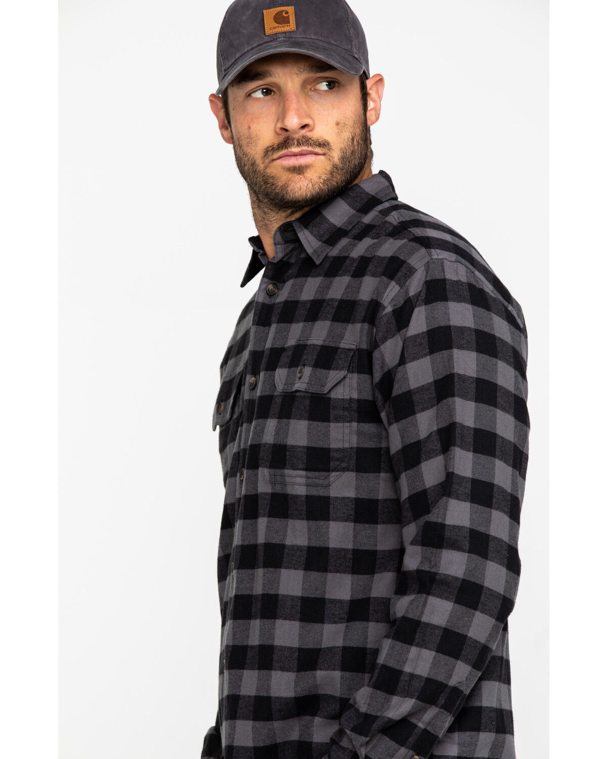Image #3 - Dickies Men's Flex Stretch Flannel Long Sleeve Work Shirt, Slate, hi-res