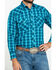 Image #4 - Wrangler Silver Edition Men's Teal Checotah Geo Print Long Sleeve Western Shirt, , hi-res