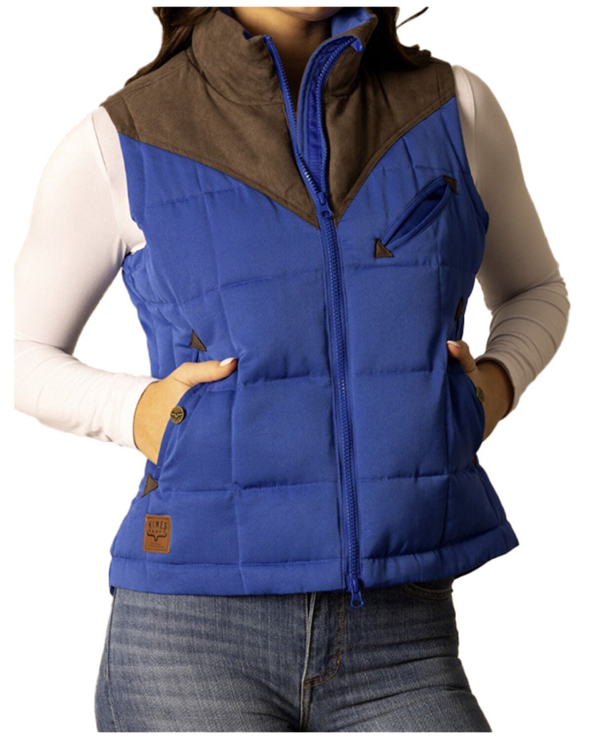 Kimes Ranch Women's Lenora Zip-Up Puffer Vest, Blue, hi-res