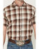 Image #3 - Cody James Men's Frosty Creek Plaid Print Short Sleeve Button-Down Stretch Western Shirt, Brown, hi-res