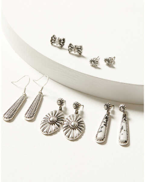 Idyllwind Women's 5-piece Silver Hayden Earrings Set, Multi, hi-res