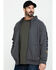 Image #1 - Ariat Men's Rebar All-Weather Full Zip Work Hooded Sweatshirt, Grey, hi-res