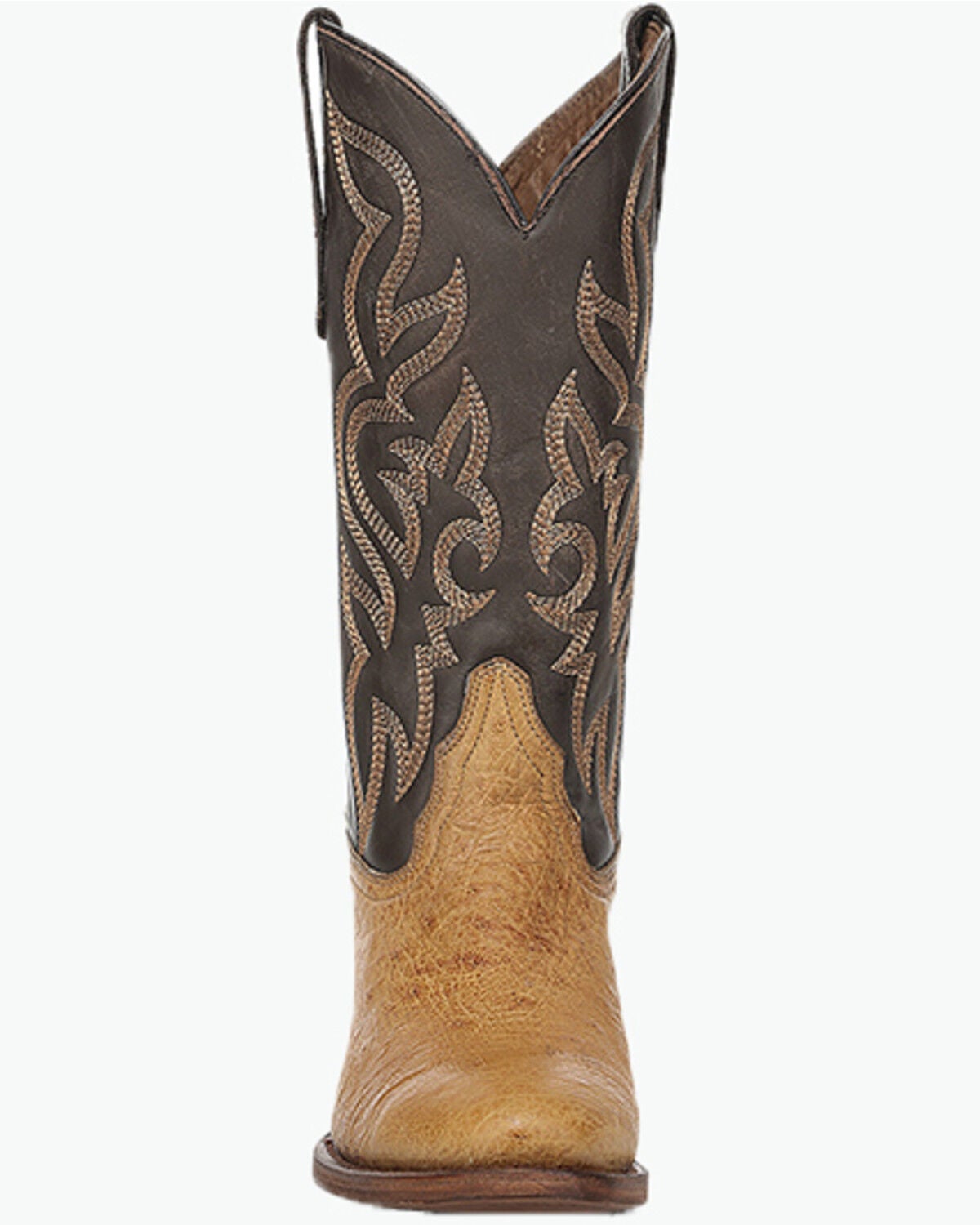 Image #3 - Circle G Men's Exotic Full Quill Ostrich Western Boots - Round Toe, Yellow, hi-res
