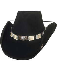 Bullhide Lakota Premium Wool Felt Cowboy Hat , Black, hi-res