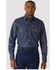 Image #1 - Wrangler Men's FR Long Sleeve Snap Western Work Shirt, Denim, hi-res