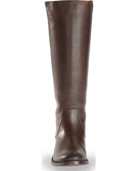 Image #4 - Frye Women's Chocolate Melissa Stud Back Zip Boots - Round Toe , Chocolate, hi-res