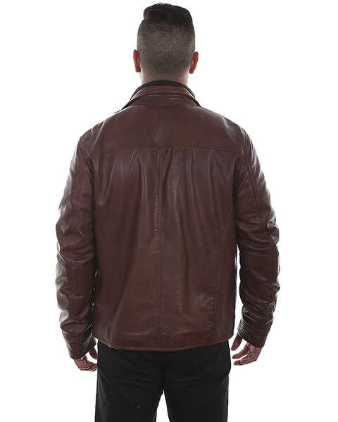 Image #2 - Scully Men's Leather Jacket, Brown, hi-res