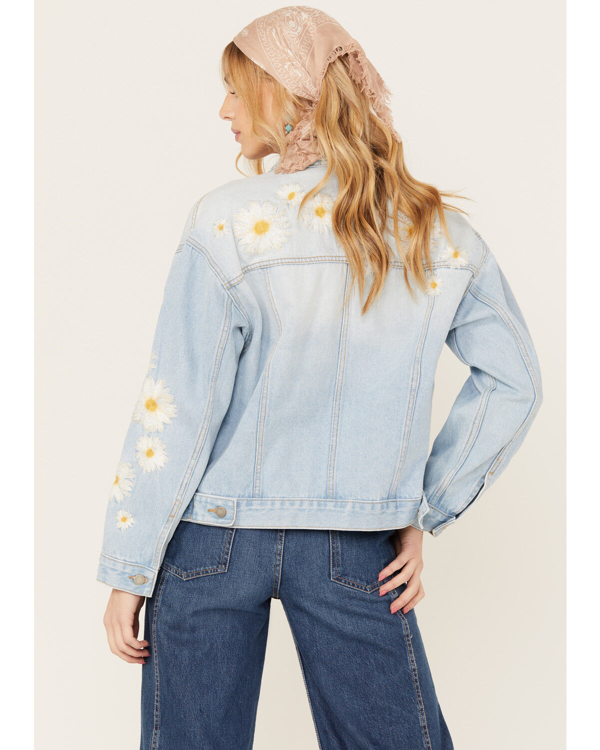 Image #1 - Driftwood Women's Light Wash Daisy Daydreaming Denim Jacket, Light Wash, hi-res