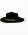 Image #3 - Nikki Beach Women's Two Feathers Felt Western Fashion Hat, Black, hi-res