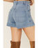 Image #4 - Lee Women's Vintage Daydream Modern High Rise All Purpose Side Zip Shorts, Blue, hi-res