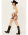 Image #3 - Blue B Women's High Rise Cow Print Belted Shorts, , hi-res