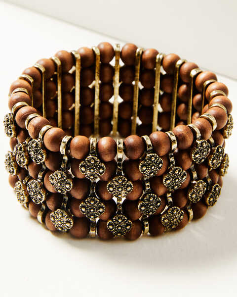 Image #1 - Shyanne Women's Desert Boheme Bead Bracelet, Gold, hi-res