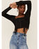 Image #1 - Moa Moa Women's Marble Cropped Croset, Charcoal, hi-res