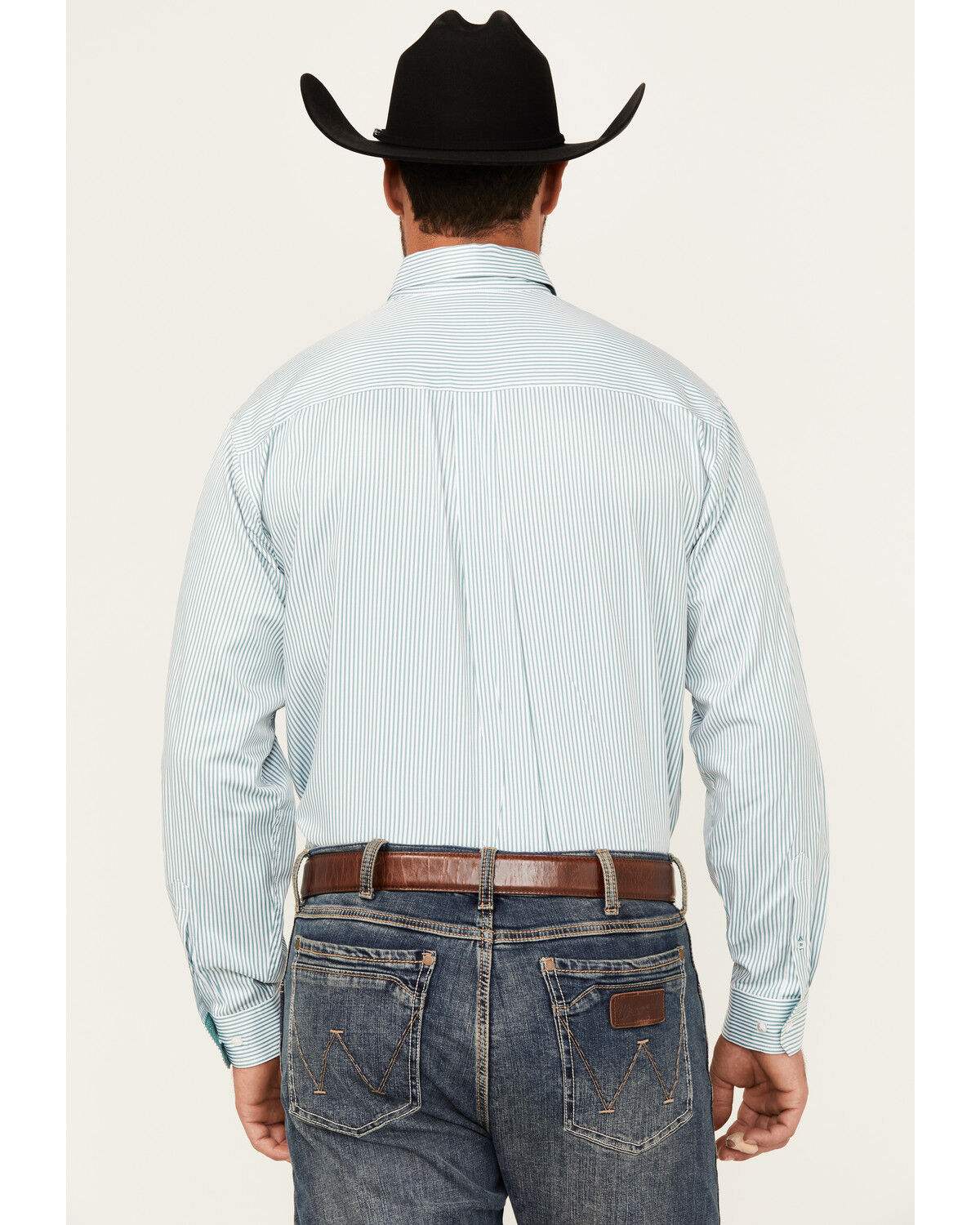 Image #4 - Cinch Men's Striped Long Sleeve Button-Down Western Shirt, White, hi-res