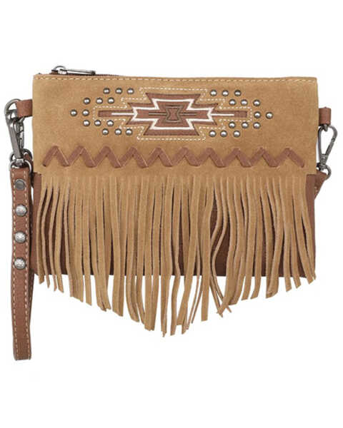 Montana West Women's Summer Southwestern Embroidered Crossbody, Brown, hi-res