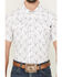Image #3 - Rock & Roll Denim Men's TEK Longhorn Print Short Sleeve Pearl Snap Western Shirt, White, hi-res