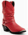 Image #1 - Shyanne Women's Ally Slouch Harness Fashion Boots - Round Toe, Red, hi-res