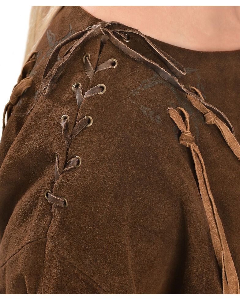 Kobler Leather Picachu Fringe Shirt, Acorn, hi-res