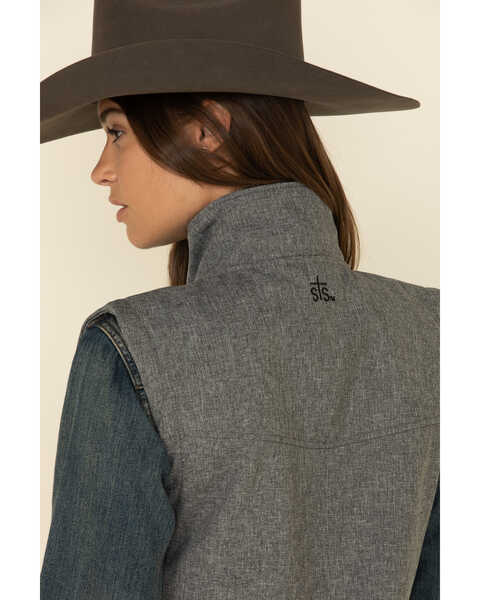 Image #4 - STS Ranchwear Women's Barrier Softshell Vest , Grey, hi-res