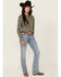Image #1 - Wrangler Retro Women's Dillon Light Wash Mid Rise Mae Stretch Bootcut Jeans, Light Wash, hi-res