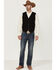 Image #2 - Cody James Men's Highlands Slub Button-Front Western Vest, Black, hi-res