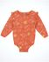 Image #1 - Wrangler Infant Girls' Cactus Print Long Sleeve Snap Onesie, Coral, hi-res