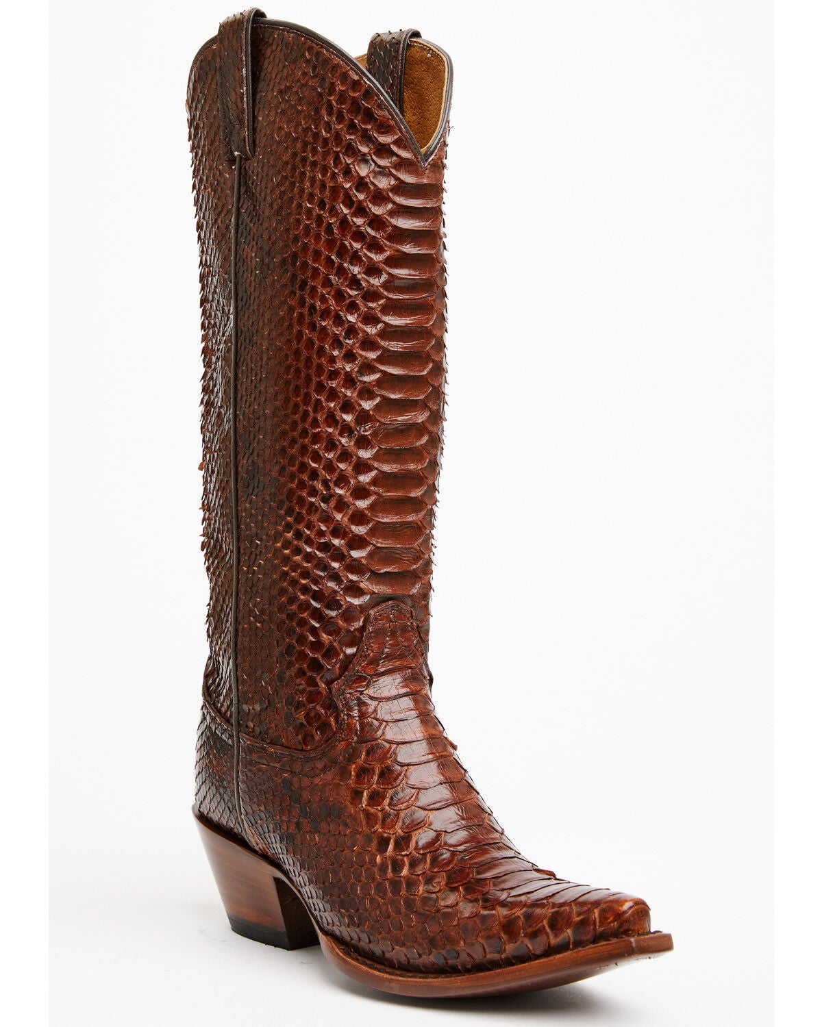 Idyllwind Women's Slay Exotic Python Western Boots - Snip Toe, Chocolate, hi-res
