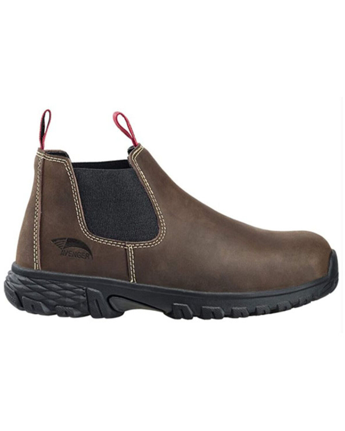 Image #2 - Avenger Women's Romeo Work Shoes - Alloy Toe, Brown, hi-res