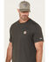 Image #2 - Carhartt Men's Force Relaxed Midweight Logo Pocket Work T-Shirt, Grey, hi-res