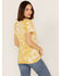 Image #4 - Bohemian Cowgirl Women's Like My Man Ripped Graphic Bleach Spray Tee, Mustard, hi-res