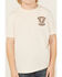 Image #4 - Rock & Roll Denim Boys' Long Horn Short Sleeve Graphic T-Shirt, Ivory, hi-res