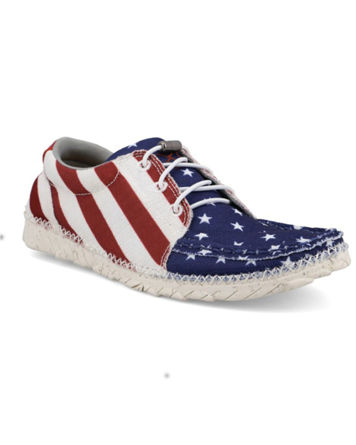 Image #1 - Twisted X Women's Zero-X™ Casual Shoes - Moc Toe, Red/white/blue, hi-res