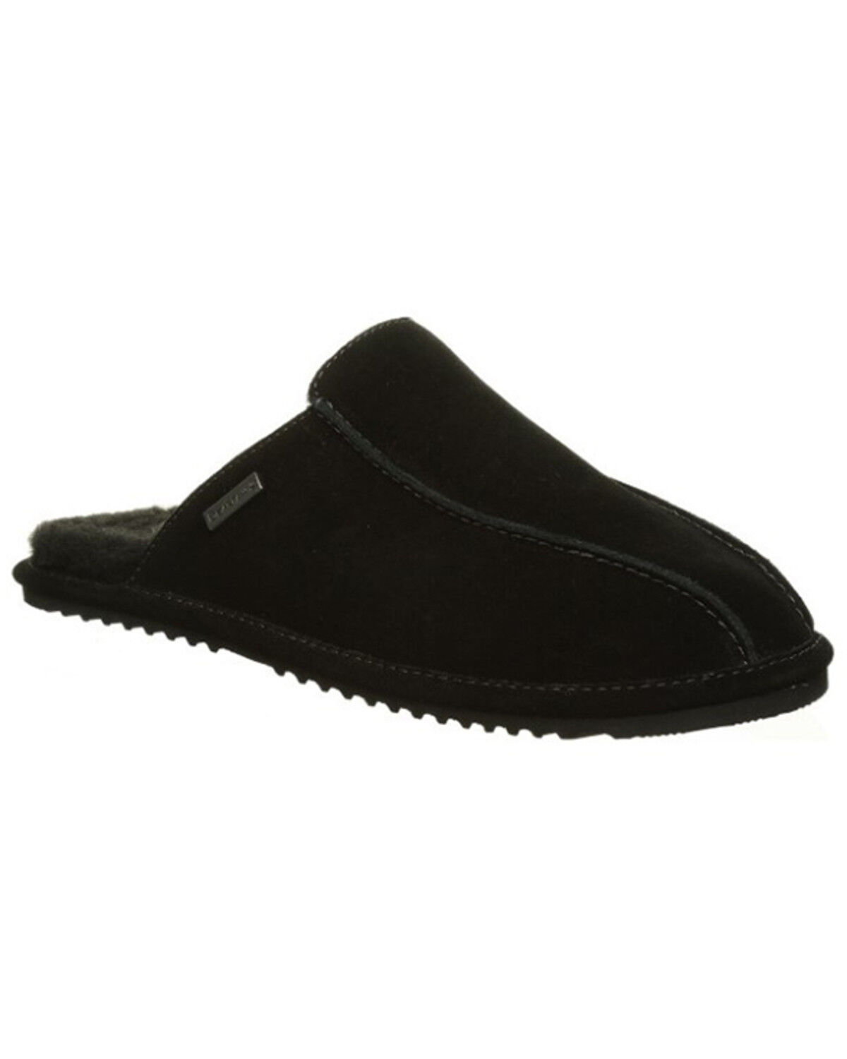 Image #1 - Bearpaw Men's Pierre Slippers, Black, hi-res