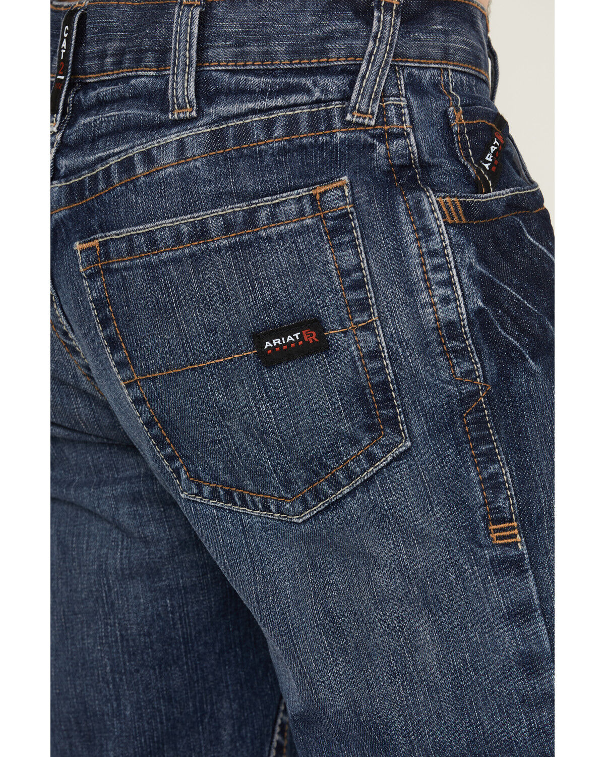 Image #4 - Ariat Men's FR M4 Medium Wash Relaxed Basic Bootcut Jeans, Denim, hi-res