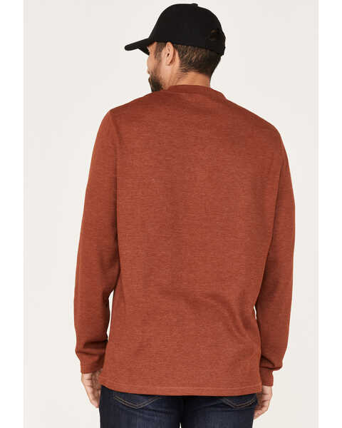 Image #4 - Brothers and Sons Men's Henley Thermal T-Shirt , Dark Orange, hi-res
