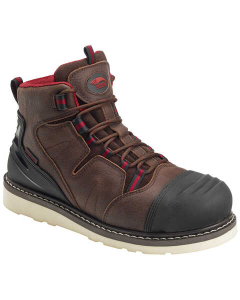Image #1 - Avenger Men's 6" Waterproof Work Boots - Composite Toe, Brown, hi-res