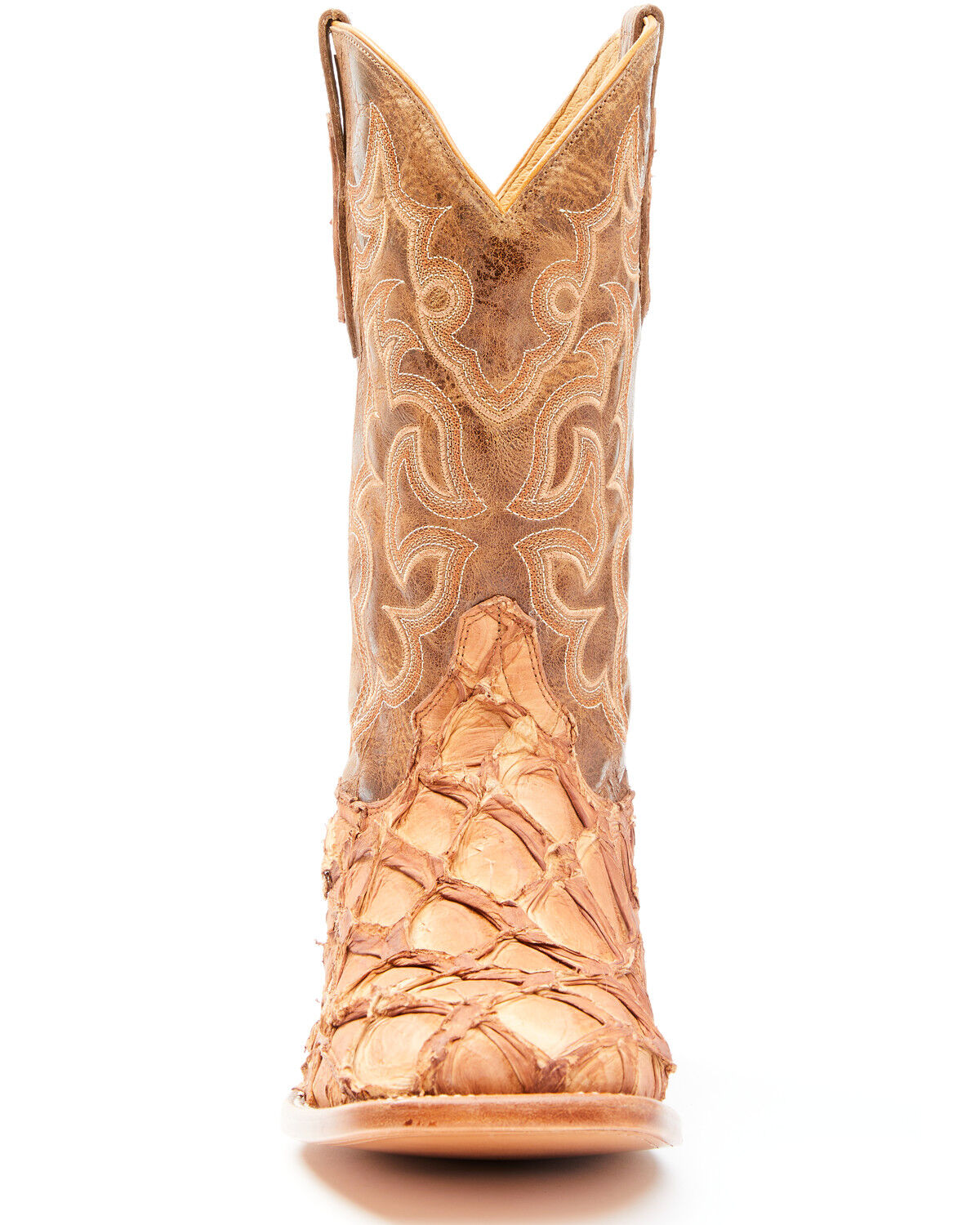 Image #4 - Cody James Men's Caramel Matte Pirarucu Exotic Western Boots - Broad Square Toe, , hi-res