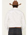 Rock & Roll Denim Men's White Medallion Print Long Sleeve Snap Western Shirt , White, hi-res