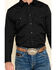 Image #4 - Gibson Men's Basic Solid Long Sleeve Pearl Snap Western Shirt, Black, hi-res