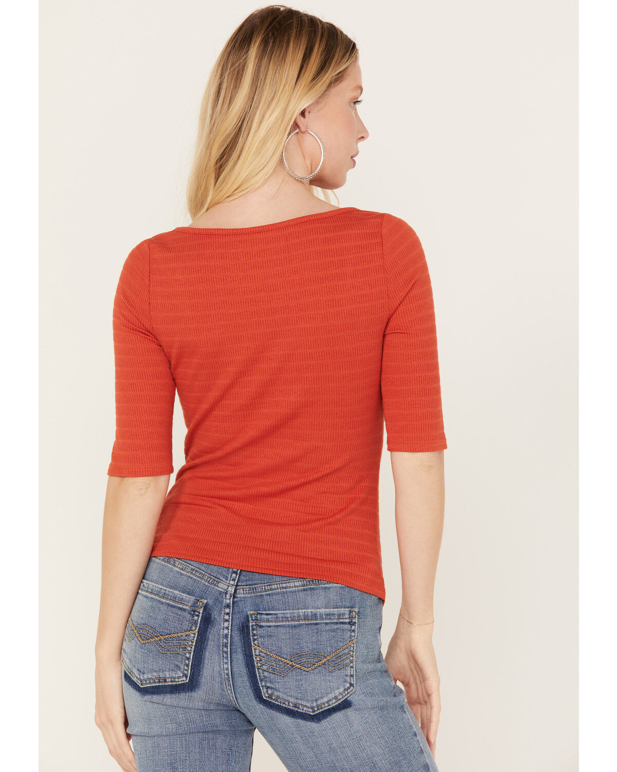Image #4 - Idyllwind Women's Carson Twist Front Top, Orange, hi-res