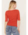 Image #4 - Idyllwind Women's Carson Twist Front Top, Orange, hi-res