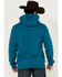 Image #4 - RANK 45® Men's Brundi Logo Hooded Sweatshirt, Teal, hi-res