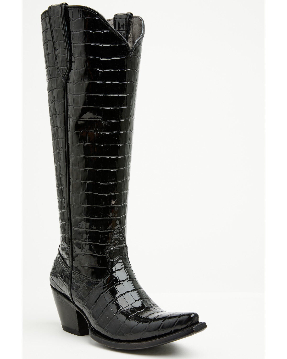 Ariat Women's Casanova Crocodile Print Tall Western Boots - Snip Toe, Black, hi-res