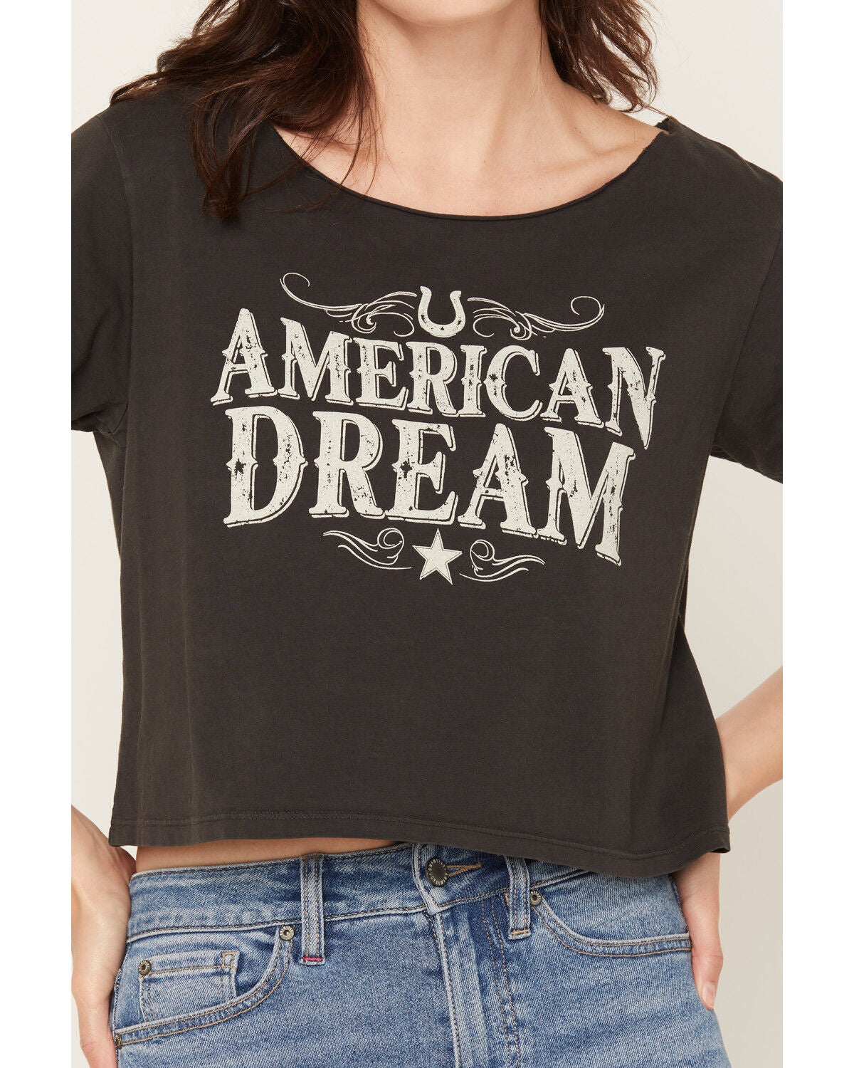Image #3 - Idyllwind Women's American Dream Off The Shoulder Graphic Tee, Black, hi-res