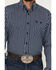 Image #3 - George Strait by Wrangler Men's Plaid Print Long Sleeve Button-Down Stretch Western Shirt, Blue, hi-res