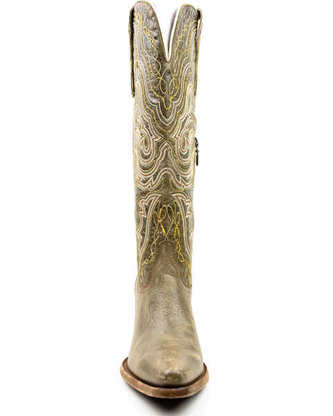 Image #4 - Dan Post Women's Vintage Embroidered Tall Western Boots - Snip Toe, Olive, hi-res