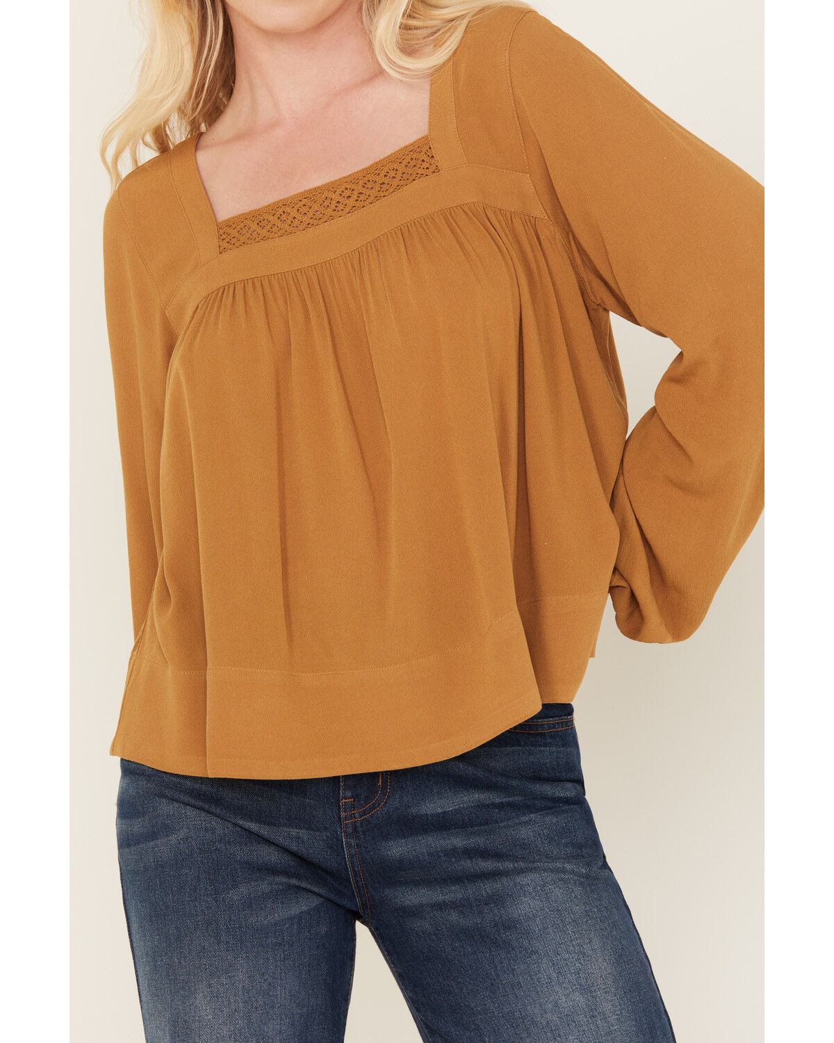 Image #3 - Cleo + Wolf Women's Long Sleeve Flowy Blouse, Bronze, hi-res