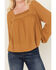 Image #3 - Cleo + Wolf Women's Long Sleeve Flowy Blouse , Bronze, hi-res