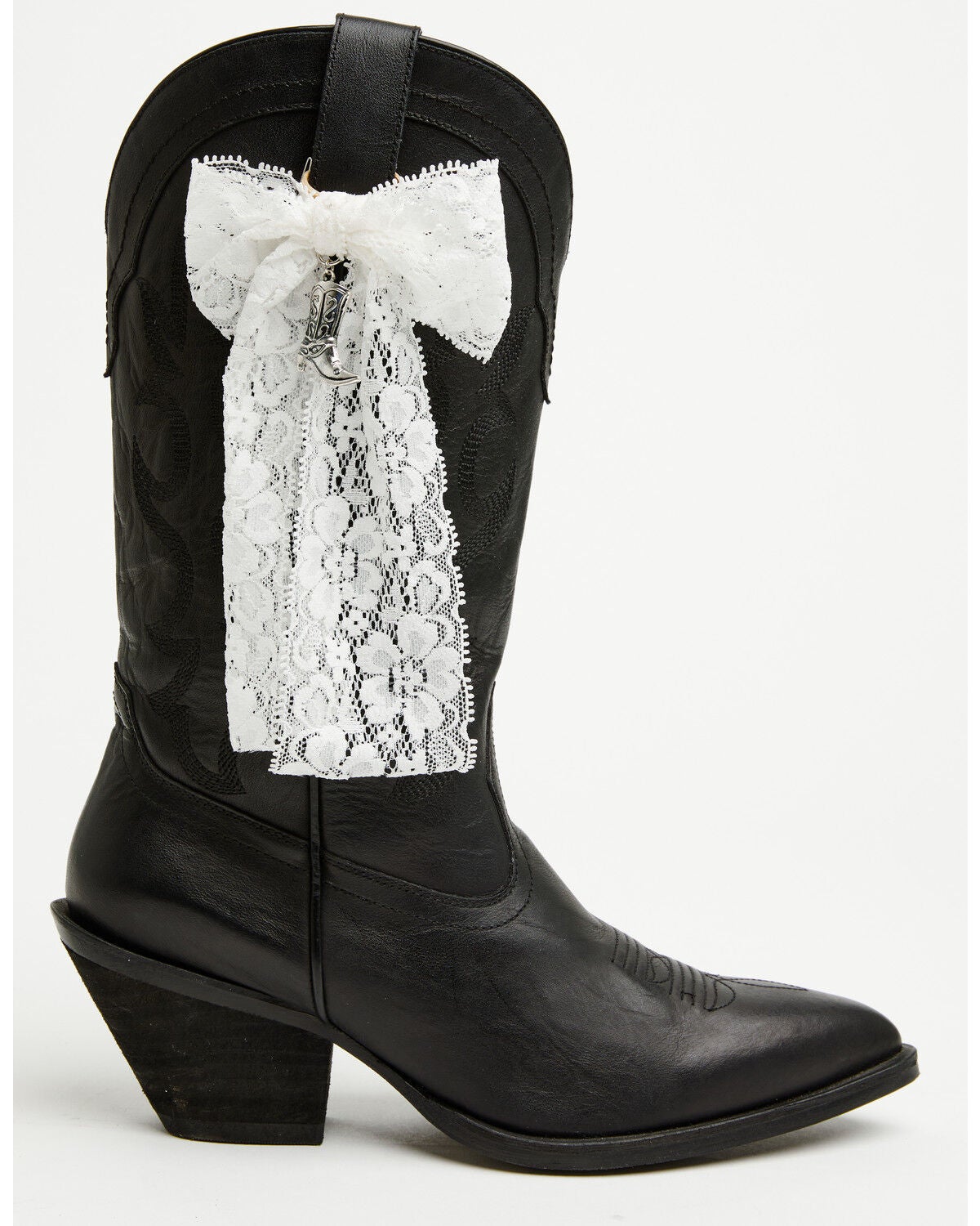 Shyanne Women's Charm & Lace Boot Bow, Ivory, hi-res