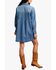 Image #2 - Stetson Women's Dark Wash Denim Long Sleeve Mini Shirt Dress, Dark Wash, hi-res